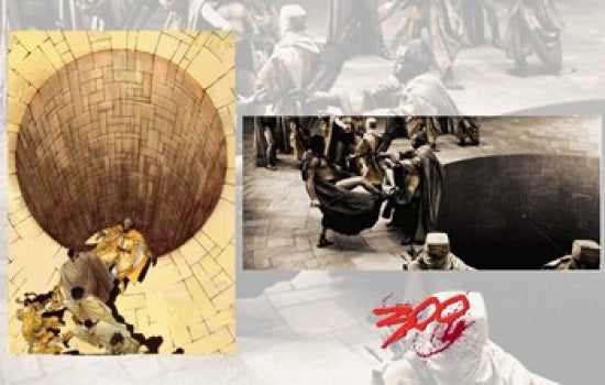 300 Movie Poster Print featuring an epic battle scene.