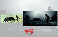 300 Movie Poster Print showcasing epic battle scene from the film.