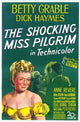 Classic movie poster for The Shocking Miss Pilgrim featuring vibrant colors and whimsical design.
