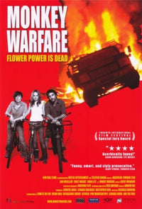 Monkey Warfare Movie Poster Print showcasing vibrant artwork.