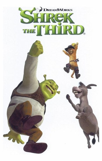 Shrek the Third Movie Poster Print featuring Shrek and friends