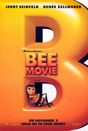 Bee Movie Poster featuring colorful graphics and playful design.