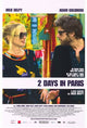 2 Days in Paris Movie Poster Print featuring vibrant imagery and romantic themes.