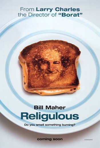 Religulous Movie Poster Print featuring Bill Maher's exploration of religion.