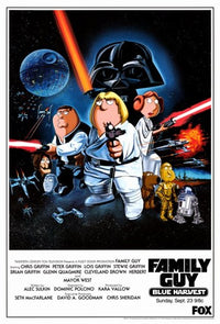 Family Guy Movie Poster Print featuring iconic characters and humor.