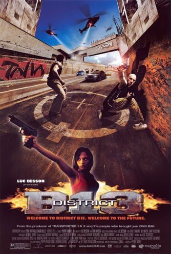 District B13 Movie Poster Print showcasing vibrant action scene