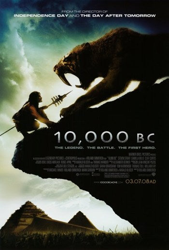 10,000 B.C. Movie Poster Print showcasing prehistoric adventure