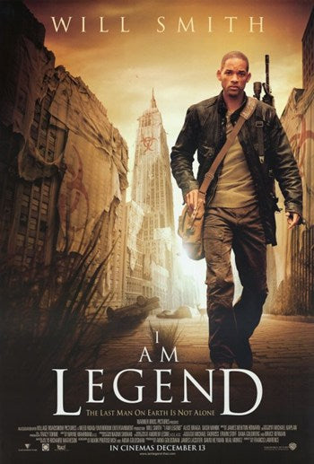 I Am Legend Movie Poster Print featuring dramatic imagery from the film.
