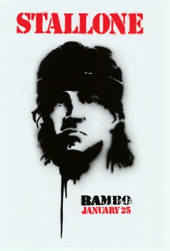 Rambo Movie Poster Print showcasing the iconic character in action.
