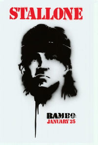 Rambo Movie Poster Print showcasing the iconic character in action.