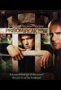 Prison Break TV Series Movie Poster featuring intense drama and action.