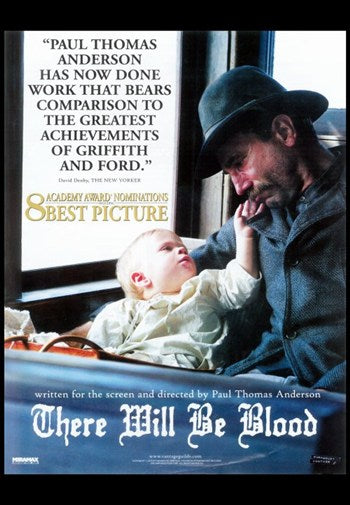 There Will Be Blood movie poster print featuring iconic film imagery.