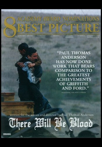 There Will Be Blood Movie Poster Print featuring dramatic imagery.