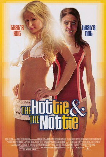 The Hottie and the Nottie Movie Poster Print featuring vibrant colors and fun design.
