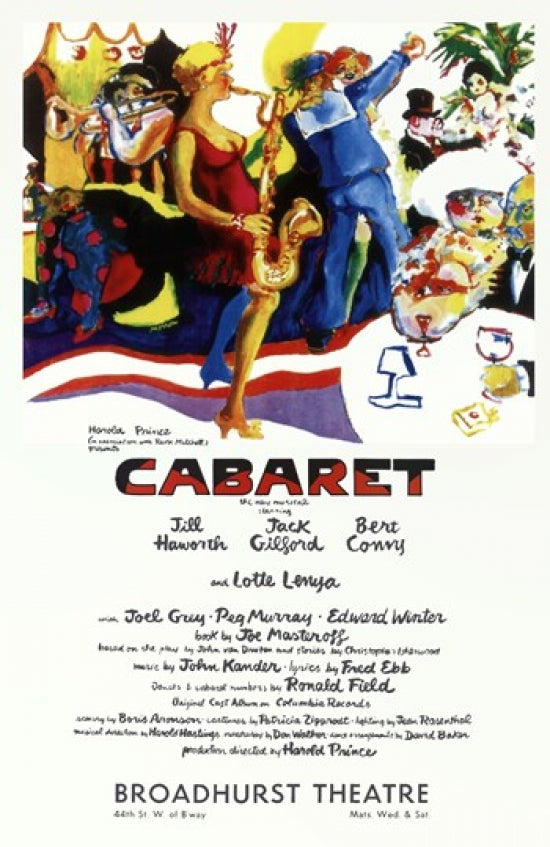 Cabaret Broadway Movie Poster Print showcasing vibrant colors and iconic design.