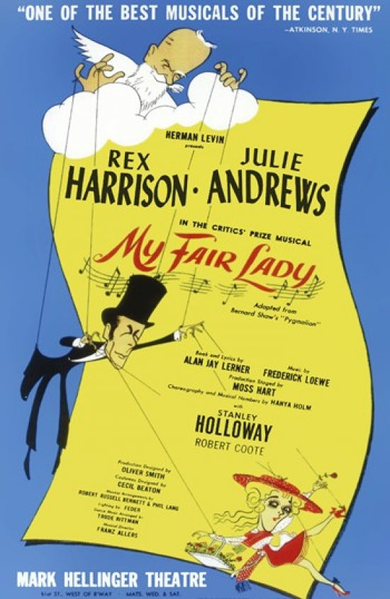 My Fair Lady Broadway Movie Poster Print, vibrant and classic design for home decor