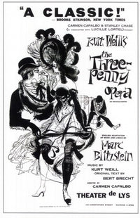 The Three Penny Opera Movie Poster Print showcasing classic Broadway art.