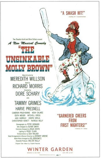 The Unsinkable Molly Brown Movie Poster featuring the iconic Broadway film.