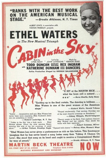Cabin In The Sky Broadway Movie Poster showcasing vibrant colors and classic design.