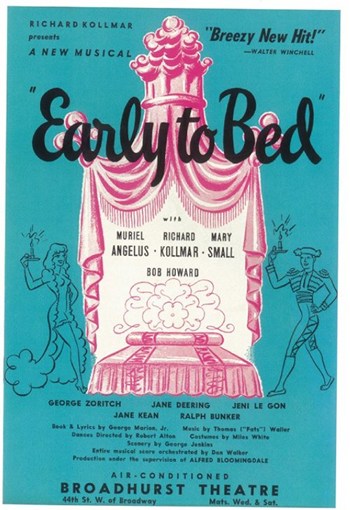 Early To Bed Broadway Movie Poster Print featuring vibrant colors and theatrical design.