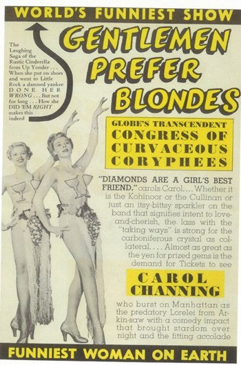 Gentlemen Prefer Blondes Broadway Movie Poster Print