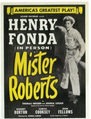 Mister Roberts Broadway movie poster, a classic theatrical design.