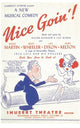 Nice Goin' Movie Poster showcasing Broadway production art.