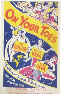On Your Toes Broadway movie poster print featuring vibrant colors and dynamic imagery.
