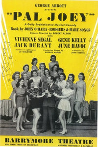 Pal Joey Broadway Movie Poster Print featuring vibrant theater imagery.