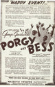 Porgy And Bess Broadway Movie Poster featuring vibrant imagery.