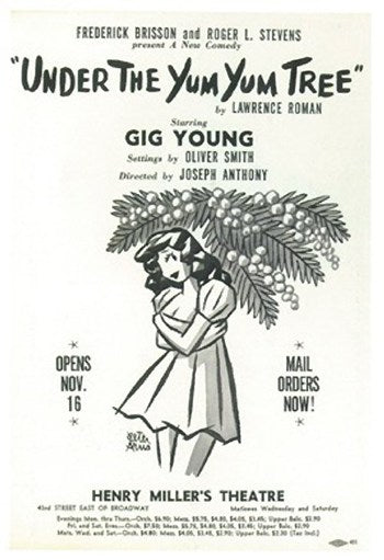 Under The Yum Yum Tree Movie Poster Print showcasing Broadway charm.