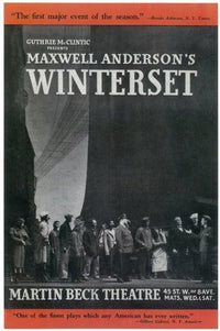 Winterset Broadway Movie Poster Print for theater lovers
