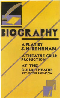 Biography Broadway Movie Poster Print showcasing vibrant theater imagery.