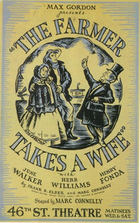 The Farmer Takes A Wife Movie Poster showcasing classic Broadway design.