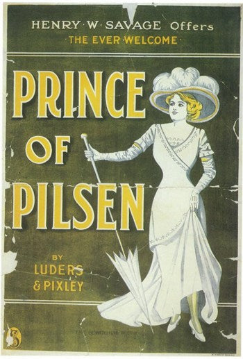 The Prince of Pilsen Movie Poster featuring vibrant Broadway visuals.
