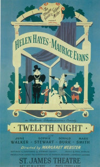Twelfth Night Broadway Movie Poster featuring elegant theatrical design.