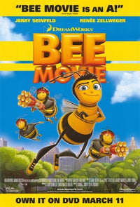 Bee Movie Poster Print featuring vibrant animation art.