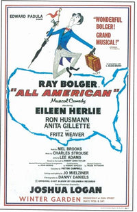 All American Broadway Movie Poster Print showcasing vibrant theater art.