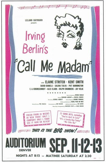 Call Me Madam Broadway Movie Poster Print
