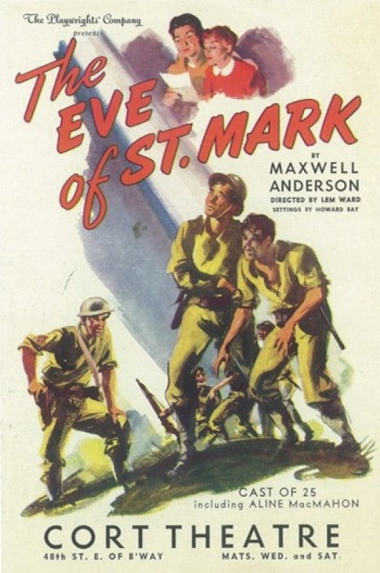 Eve of St. Mark Movie Poster showcasing Broadway art.