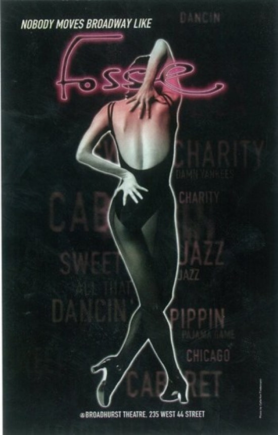 Fosse Broadway Movie Poster Print, vibrant colors and classic design.
