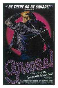 Grease Broadway Movie Poster Print featuring vibrant colors and classic design.