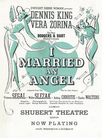 I Married An Angel Broadway movie poster print