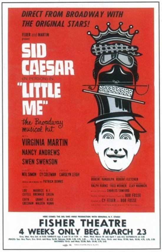 Little Me Broadway Movie Poster Print showcasing vibrant design