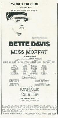 Miss Moffat Broadway Movie Poster Print showcasing vibrant colors and classic theater design.