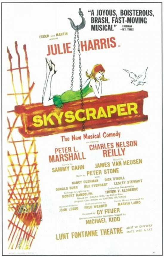 Skyscraper Broadway Movie Poster - Captivating artwork for theater lovers.