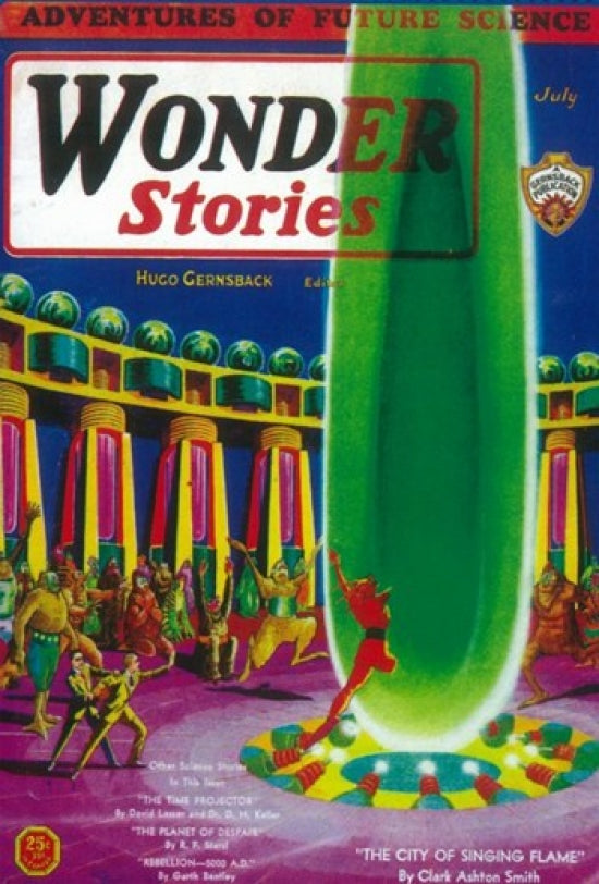 Wonder Stories Pulp Movie Poster Print showcasing vintage cinema art.