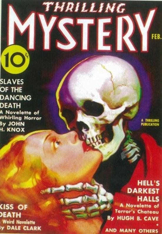 Thrilling Mystery Pulp Movie Poster Print showcasing classic cinema art.