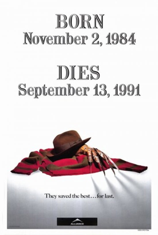 Freddy's Dead The Final Nightmare Movie Poster featuring horror imagery.