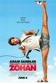 You Don't Mess With The Zohan movie poster featuring vibrant colors and dynamic imagery.